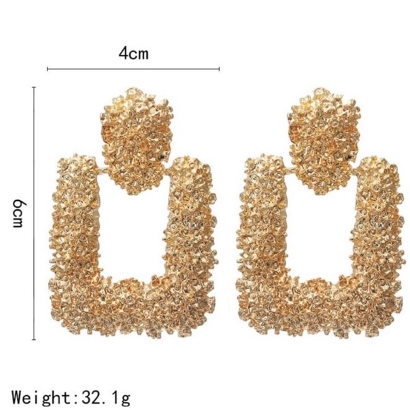 Blogger Fav | Statement Gold Drape Earrings - Picture 4 of 4